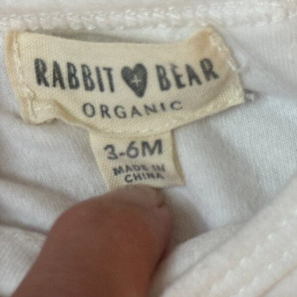 Rabbit + Bear Organic “Loved” Onesie 3–6M - Picture 3 of 6